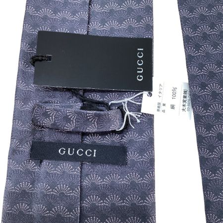 GUCCI グッチ メンズ ネクタイ 未使用　タグ付き グレー