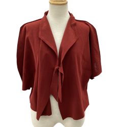 ISSEY MIYAKE イッセイミヤケ カーディガン SIZE 2 IM11KO066 レッド Bランク