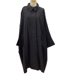 ISSEY MIYAKE イッセイミヤケ レディース ロングコート SIZE M VG63019 ブラック Bランク