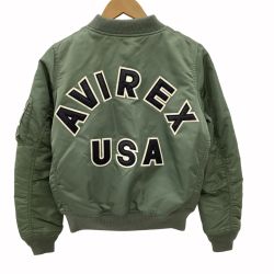 AVIREX アビレックス レディース 中綿ブルゾン SIZE L カーキ Bランク