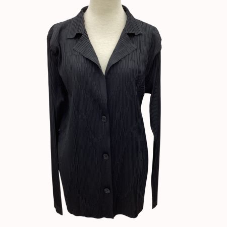 ISSEY MIYAKE イッセイミヤケ デザイン プリーツ ジャケット SIZE 3 IM22FD918 ブラック
