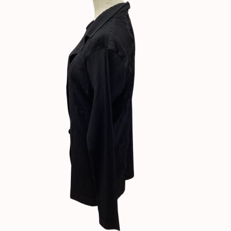 ISSEY MIYAKE イッセイミヤケ デザイン プリーツ ジャケット SIZE 3 IM22FD918 ブラック