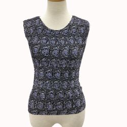 ISSEY MIYAKE イッセイミヤケ ストレッチ プリーツ ノースリーブカットソー SIZE 2 IM22FJ958 グレー Bランク
