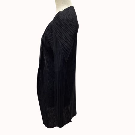 ISSEY MIYAKE イッセイミヤケ PLEATS PLEASE カーディガン SIZE 3 PP04-JO107 ブラック