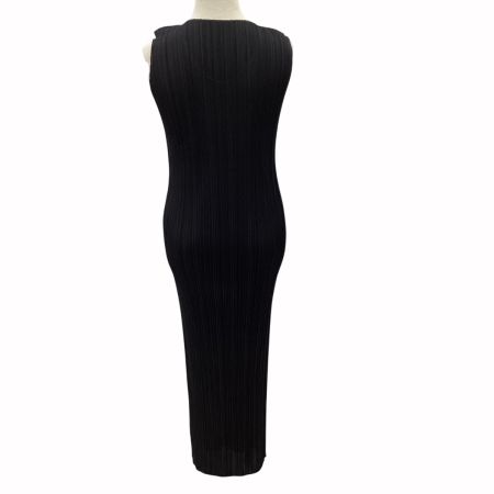 ISSEY MIYAKE イッセイミヤケ PLEATS PLEASE ノースリーブ ワンピース SIZE 2 PP04-JH616 ブラック