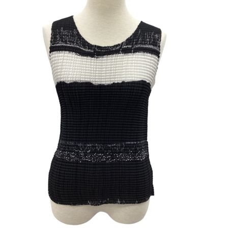 ISSEY MIYAKE イッセイミヤケ プリーツ ノースリーブカットソー SIZE M IM82-FJ580 ブラック
