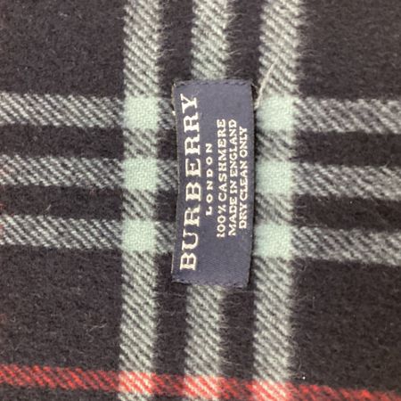 BURBERRY バーバリー マフラー チェック カシミア ネイビー