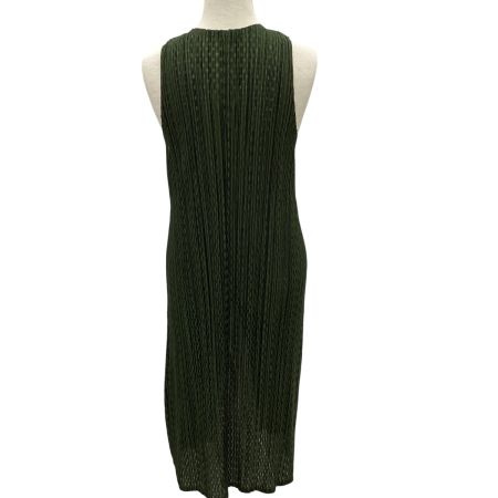 ISSEY MIYAKE イッセイミヤケ PLEATS PLEASE ノースリーブロングカーディガン SIZE 2 PP91-JE618 グリーン