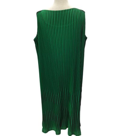 ISSEY MIYAKE イッセイミヤケ プリーツ ノースリーブワンピース SIZE 3 IM52FH635 グリーン×ブラック