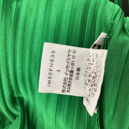 ISSEY MIYAKE イッセイミヤケ プリーツ ノースリーブワンピース SIZE 3 IM52FH635 グリーン×ブラック