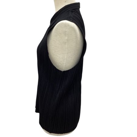 ISSEY MIYAKE イッセイミヤケ PLEATS PLEASE ノースリーブカットソー SIZE 4 PP04-JE384 ブラック