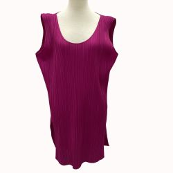 ISSEY MIYAKE イッセイミヤケ PLEATS PLEASE  ノースリーブカットソー SIZE 4 PP43-JK615 パープル Bランク