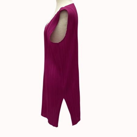 ISSEY MIYAKE イッセイミヤケ PLEATS PLEASE  ノースリーブカットソー SIZE 4 PP43-JK615 パープル