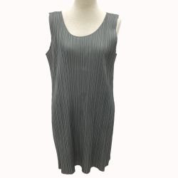 ISSEY MIYAKE イッセイミヤケ PLEATS PLEASE ノースリーブカットソー SIZE 3 PP55-JT101 グレー Bランク