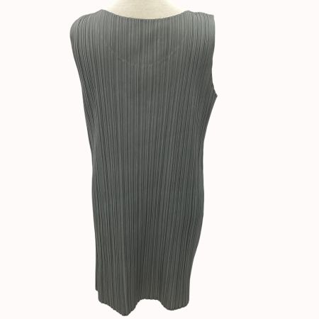 ISSEY MIYAKE イッセイミヤケ PLEATS PLEASE ノースリーブカットソー SIZE 3 PP55-JT101 グレー