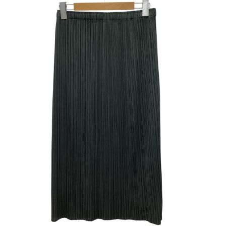ISSEY MIYAKE イッセイミヤケ PLEATS PLEASE スカート トーテムポール柄 SIZE 2  PP91-JG782 カーキ
