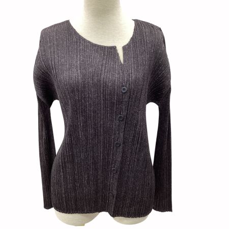 ISSEY MIYAKE イッセイミヤケ PLEATS PLEASE カーディガン SIZE 3 PP71-JO162 グレー