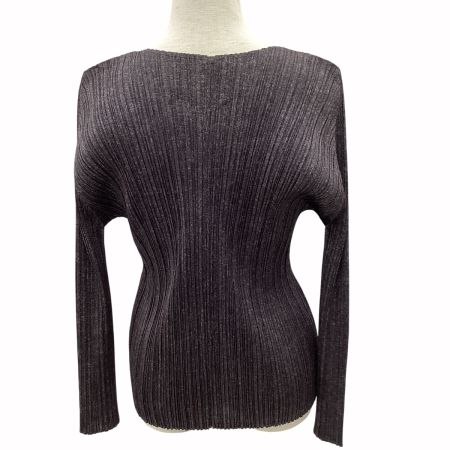 ISSEY MIYAKE イッセイミヤケ PLEATS PLEASE カーディガン SIZE 3 PP71-JO162 グレー