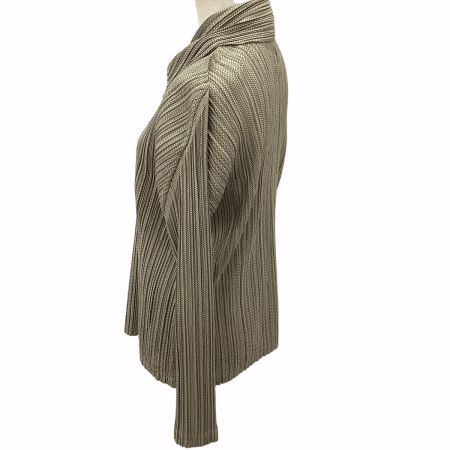 ISSEY MIYAKE イッセイミヤケ PLEATS PLEASE ジャケット SIZE 3 PP83-JG646 ベージュ