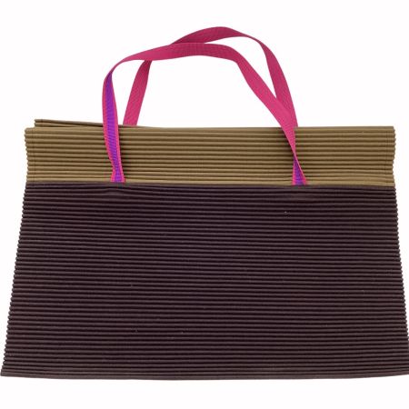 ME ISSEI MIYAKE イッセイミヤケ TRUNK PLEATS BAG プリーツ バイカラー トートバッグ MI94AG732 ブラウン
