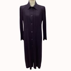 ISSEY MIYAKE イッセイミヤケ PLEATS PLEASE ロングコート SIZE 3 PP43-JA412 パープル Bランク