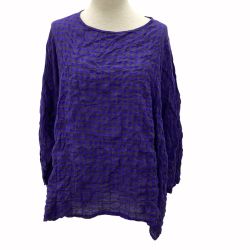 Honnete オネット レディース サイドギャザーシャツ SIZE ９ ブルー Bランク