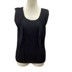 ISSEY MIYAKE イッセイミヤケ PLEATS PLEASE 変形 ノースリーブカットソー SIZE 3 PP83-JK651 ブラック Bランク