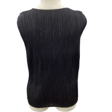 ISSEY MIYAKE イッセイミヤケ PLEATS PLEASE 変形 ノースリーブカットソー SIZE 3 PP83-JK651 ブラック