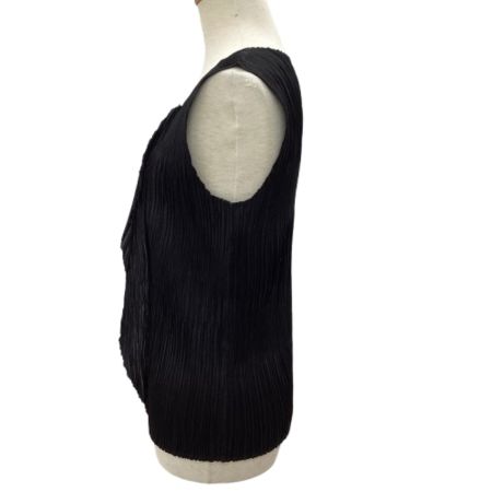 ISSEY MIYAKE イッセイミヤケ PLEATS PLEASE 変形 ノースリーブカットソー SIZE 3 PP83-JK651 ブラック