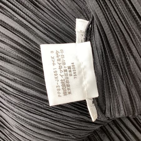 ISSEY MIYAKE イッセイミヤケ PLEATS PLEASE 変形 ノースリーブカットソー SIZE 3 PP83-JK651 ブラック