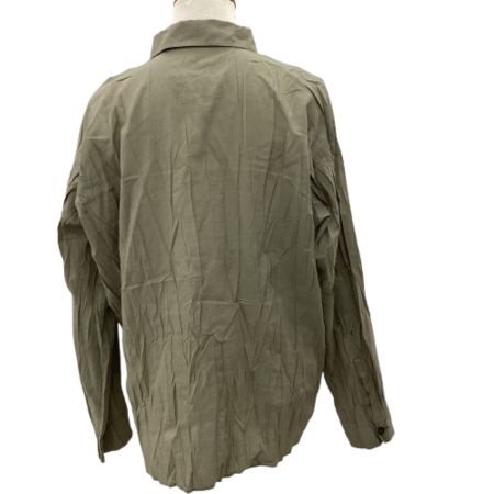 ISSEY MIYAKE イッセイミヤケ PLEATS PLEASE シワ加工 シャツ  SIZE 2 PP93-PJ974 カーキ