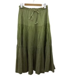 ISSEY MIYAKE イッセイミヤケ PLEATS PLEASE シワ加工 スカート SIZE 1 PP93-PG973 カーキ Cランク