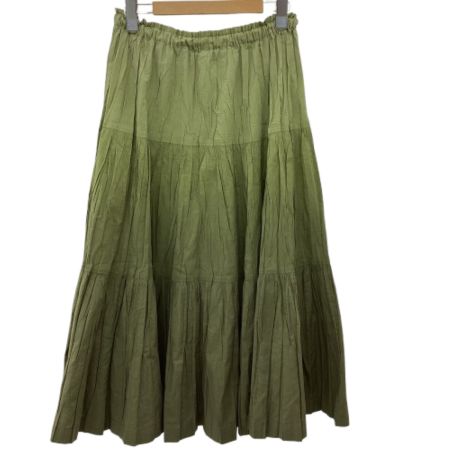 ISSEY MIYAKE イッセイミヤケ PLEATS PLEASE シワ加工 スカート SIZE 1 PP93-PG973 カーキ