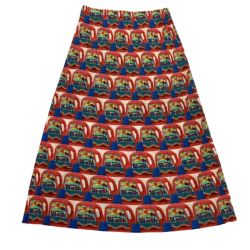ISSEY MIYAKE イッセイミヤケ PLEATS PLEASE スカート 洗剤柄 SIZE 3 PP83-JG513 レッド Bランク
