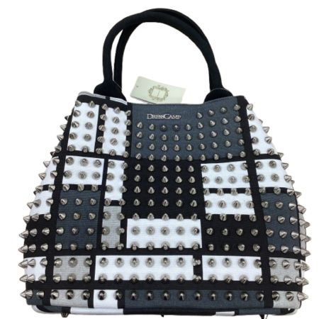 DRESSCAMP ドレスキャンプ 未使用 タグ付き ハンドバッグ スタッズ ブラック