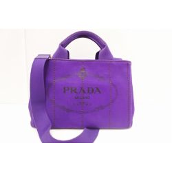 □□ PRADA プラダ カナパ　 パープル Bランク