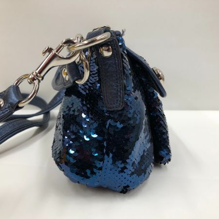  COACH コーチ ポピー　2WAYショルダーバッグ 15381 ブルー シークイン グルーヴィー スパンコール グリッター