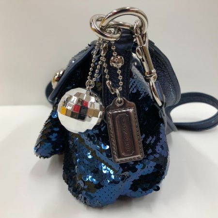 COACH コーチ ポピー 2WAYショルダーバッグ 15381 ブルー シークイン グルーヴィー スパンコール  グリッター｜中古｜なんでもリサイクルビッグバン