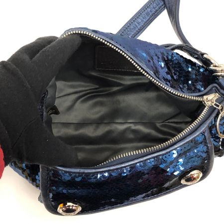  COACH コーチ ポピー　2WAYショルダーバッグ 15381 ブルー シークイン グルーヴィー スパンコール グリッター