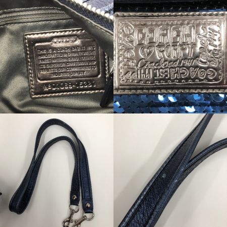  COACH コーチ ポピー　2WAYショルダーバッグ 15381 ブルー シークイン グルーヴィー スパンコール グリッター
