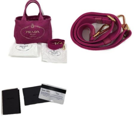  PRADA プラダ カナパ　2ＷＡＹ　トートバッグ 1BG439 ショッキングピンク