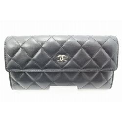 □□ CHANEL シャネル マトラッセ　長財布 A50096 ブラック Bランク