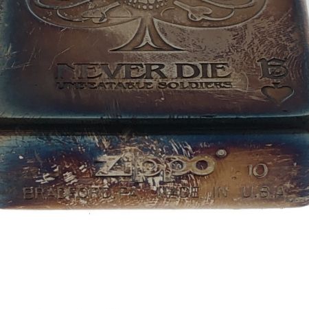   雑貨 ライター ZIPPO NEVER DIE 髑髏 トランプ スペード