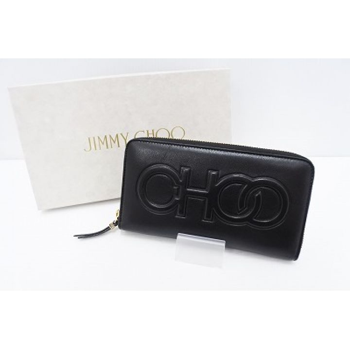 JIMMY CHOO ジミーチュウ BETTINA ラウンドファスナー 長財布 ブラック｜中古｜なんでもリサイクルビッグバン