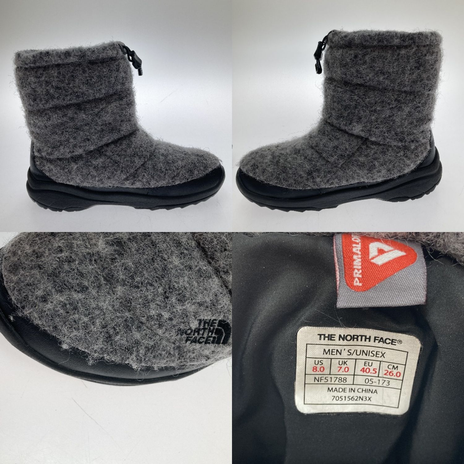 中古】 THE NORTH FACE ザノースフェイス 防水ウールブーツ 26cm