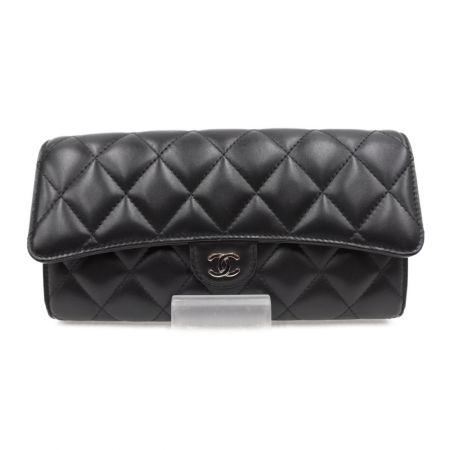  CHANEL シャネル 長財布　マトラッセ A80758 ブラック