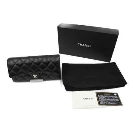  CHANEL シャネル 長財布　マトラッセ A80758 ブラック