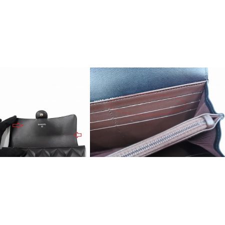  CHANEL シャネル 長財布　マトラッセ A80758 ブラック