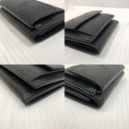  GUCCI グッチ シグネチャー　3つ折り財布 547070 ブラック