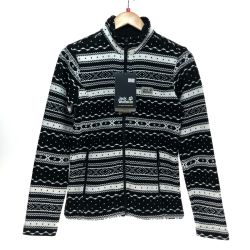 □□ Jack Wolfskin ジャックウルフスキン フリースジャケット Mサイズ 1704121-7544002 ブラック×ホワイト Sランク
